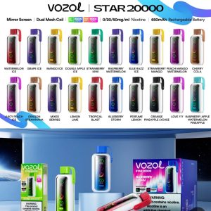 Vozol Star 20000 Puffs Disposable Vape with LED Screen Dubai UAE